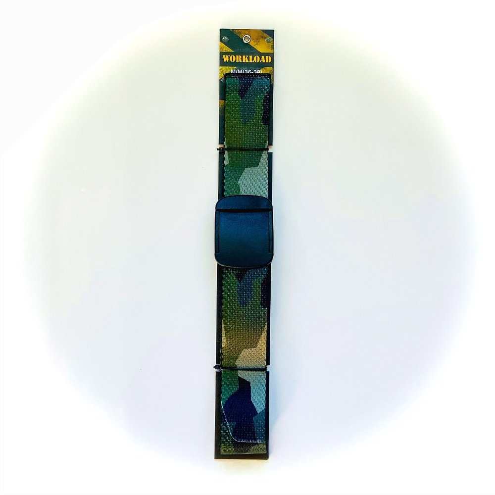 NWT WORKLOAD Camo Clip Buckle Belt